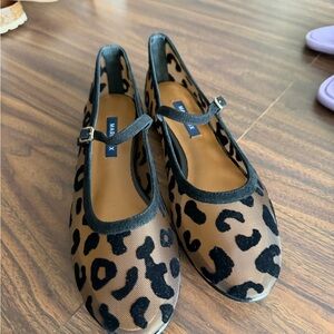 Margaux Leopard Mesh Mary Jane Flats – Size 38M – Handmade in Spain
